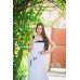 Boho Style Embroidered Sleeveless Dress "Summer Birds" White/Black